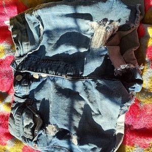 Ripped Jean shorts